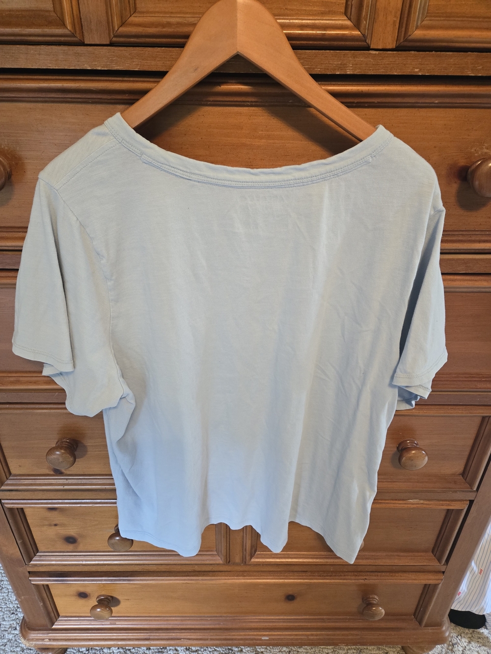 Faherty Pale Blue Short Sleeve Crewneck Tee - Picture 4 of 4